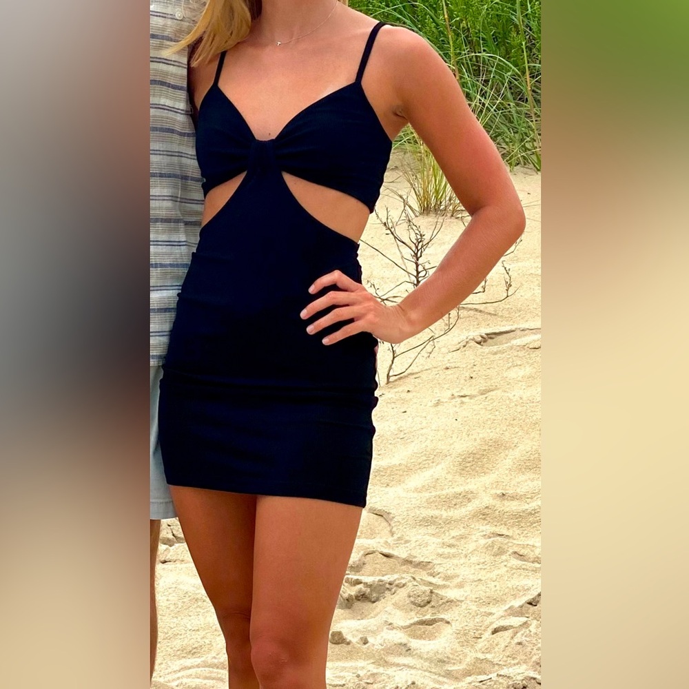 Black mini dress
